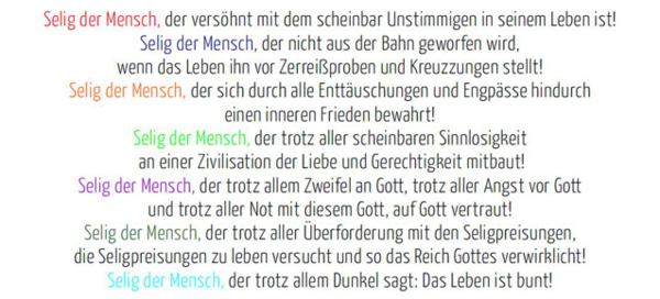 Selig der Mensch