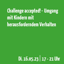 Challenge accepted! - Umgang mit Kindern mit herausforderndem Verhalten 